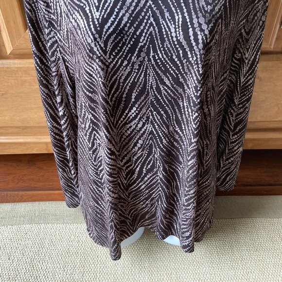 Easywear by Chico's Brown Animal Print Tunic Top  2 (Medium 12) - Picture 3 of 5